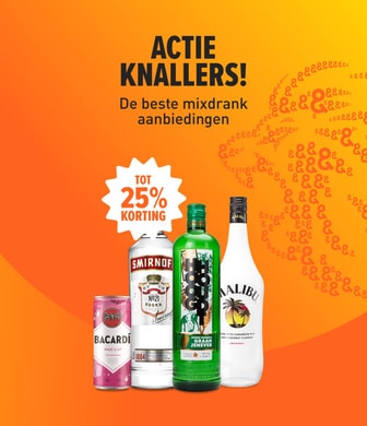 Actieknallers: sterke dranken met korting tot 25%